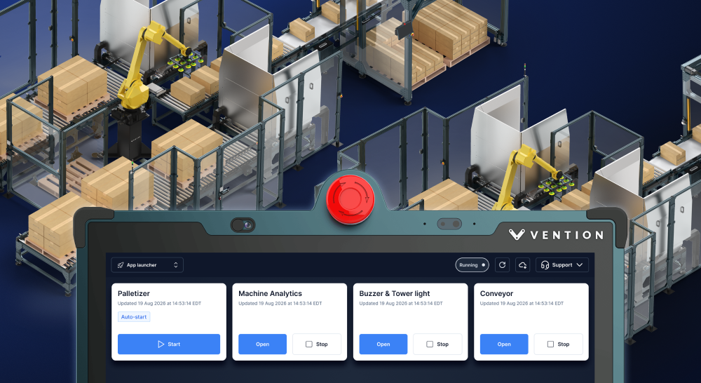 Vention Factory Floor End Of Line Automation Apps