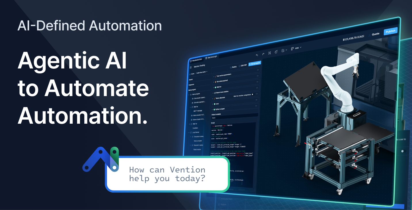 Vention's Agentic AI Automation Banner
