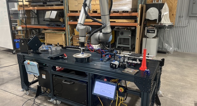 Creating an Adaptable Automation Test Bed with a Plug-and-Play Cobot Cell