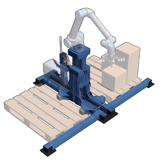 Fixed Telescopic Column Cobot Palletizer with UR10